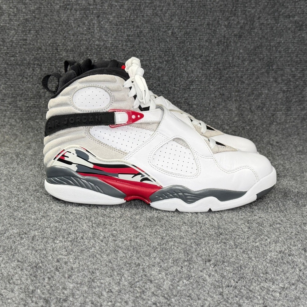 Jordan 8 Retro Shoes Men's 8 Bugs Bunny White Grey Red Athletic Sneakers
